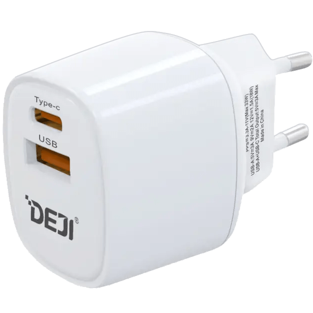 Deji Universal-lader med både USB-C og USB-A