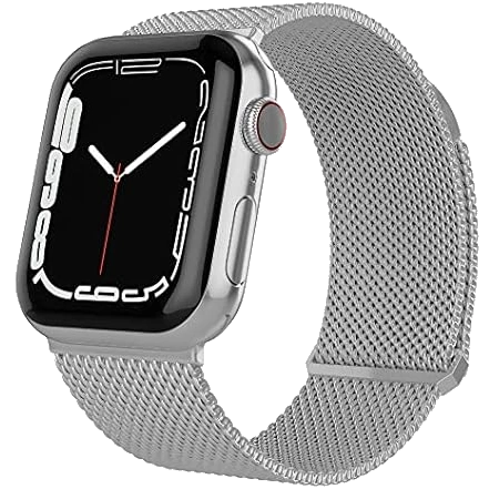 TalkWorks Apple Watch band, rustfritt stål eksklusivt armbånd med magnetisk feste (42-49mm)